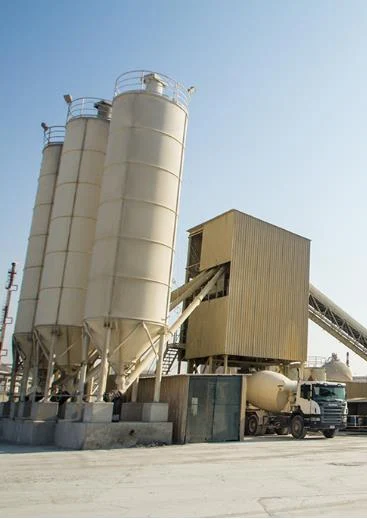 Concrete silos and batching plant at Shafa Ready Mix